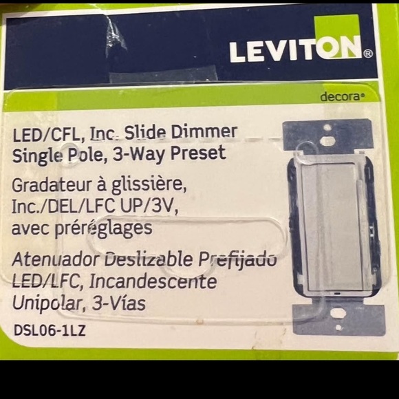Leviton Decora Light Switch in White / Ivory light almond - Picture 2 of 6